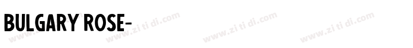 Bulgary Rose字体转换